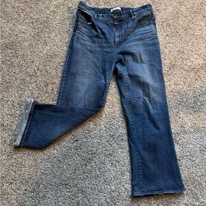 Moussy Dark Blue Straight Leg Jeans